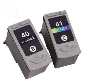 Komplet Canon PG-40 + CL-41 / PG40 + CL41 / 0615B036 zamjenske tinte (2) - crna, boja