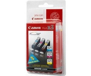 Komplet tinti Canon 3x CLI-521 / 2934B010 - cijan, magenta, žuta (original)