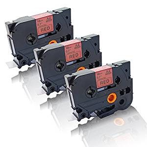 Komplet Brother TZe-441 / TZ-441 / PT / P-Touch 18mm zamjenske trake (3) - crni ispis / crvena traka