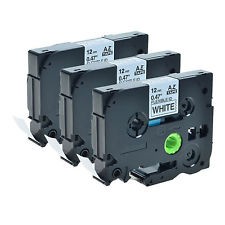 Komplet Brother TZe-FX231 / TZ-FX231 / PT / P-Touch 12mm, fleksibilna traka (Flexible), zamjenske trake (3) - crni ispis / bijela traka