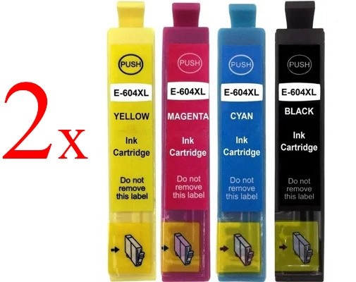 Komplet Epson 604XL / C13T10H64010 / Expression Home XP-2200, XP-2205, XP-3200, XP-3205, XP-4200, XP-4205 / WorkForce WF-2910, WF-2930, WF-2935, WF-2950 - zamjenske tinte (8) - 2x crna XL, 2x cijan XL, 2x magenta XL, 2x žuta XL
