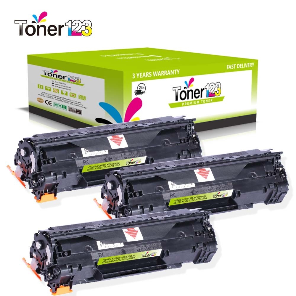 Komplet HP 36A / CB436A / LaserJet M1120, M1520, M1522, P1503, P1504, P1505, P1506 zamjenski toneri (3) - 3 × crna