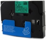 Zamjenska traka za Brother TZe-731 / TZ-731 / PT / P-Touch 12mm - crni ispis / zelena traka