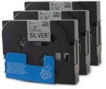 Komplet Brother TZe-921 / TZ-921 / PT / P-Touch 9mm zamjenske trake (3) - crni ispis / srebrn trak