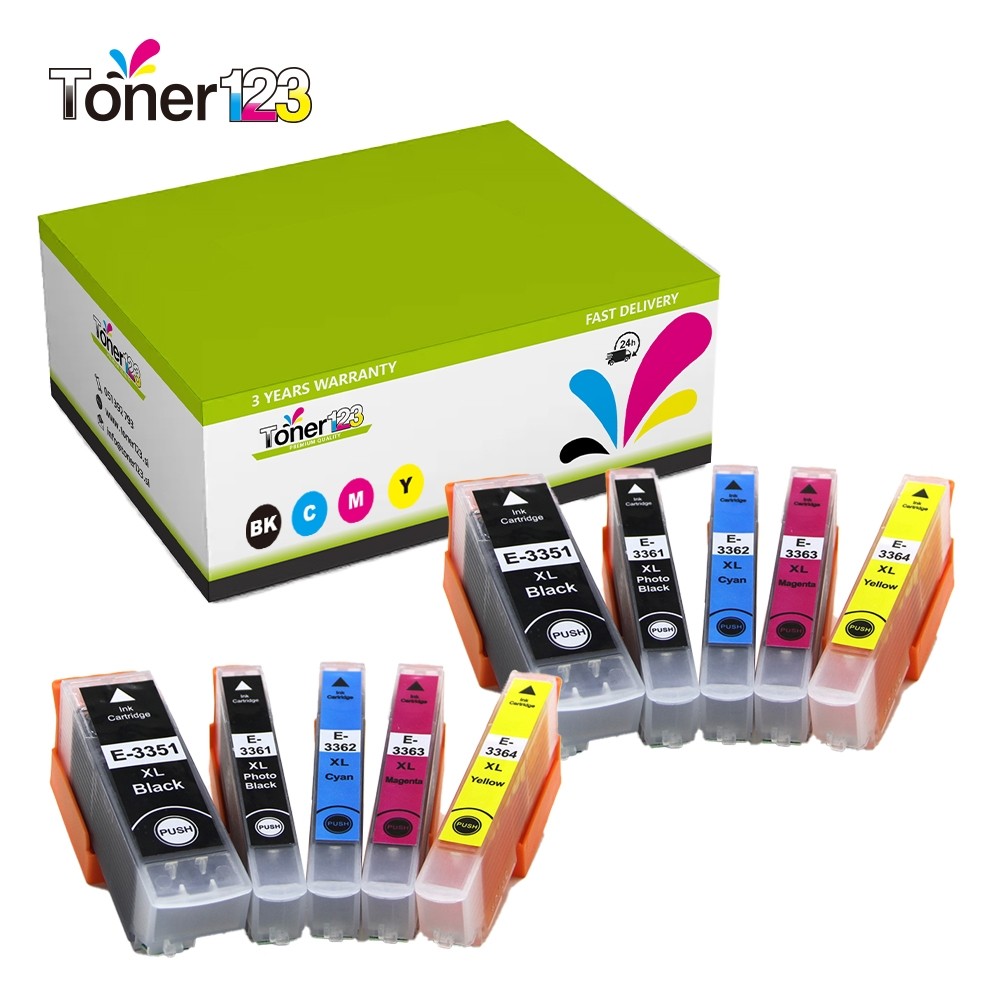 Komplet Epson 33XL / C13T33574510 / Expression Premium XP-530, XP-540, XP-630, XP-635, XP-640, XP-645, XP-830 zamjenske tinte (10) - 2x crna XL, 2x foto crna XL, 2x cijan XL, 2x magenta XL, 2x žuta XL