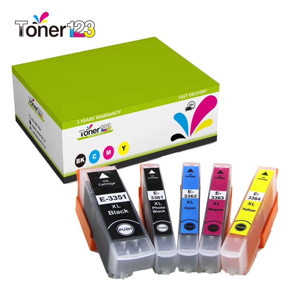 Komplet Epson 33XL / C13T33574510 / Expression Premium XP-530, XP-540, XP-630, XP-635, XP-640, XP-645, XP-830 zamjenske tinte (5) - crna XL, foto crna XL, cijan XL, magenta XL, žuta XL