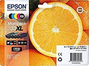 Komplet tinta (4) Epson 33XL / C13T33574510 - crna XL, foto crna XL, cijan XL, magenta XL, žuta XL (original)