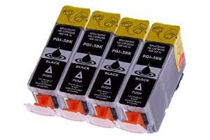 Komplet Canon PGI-5BK / 0628B001 zamjenske tinte (4) - 4 × crna