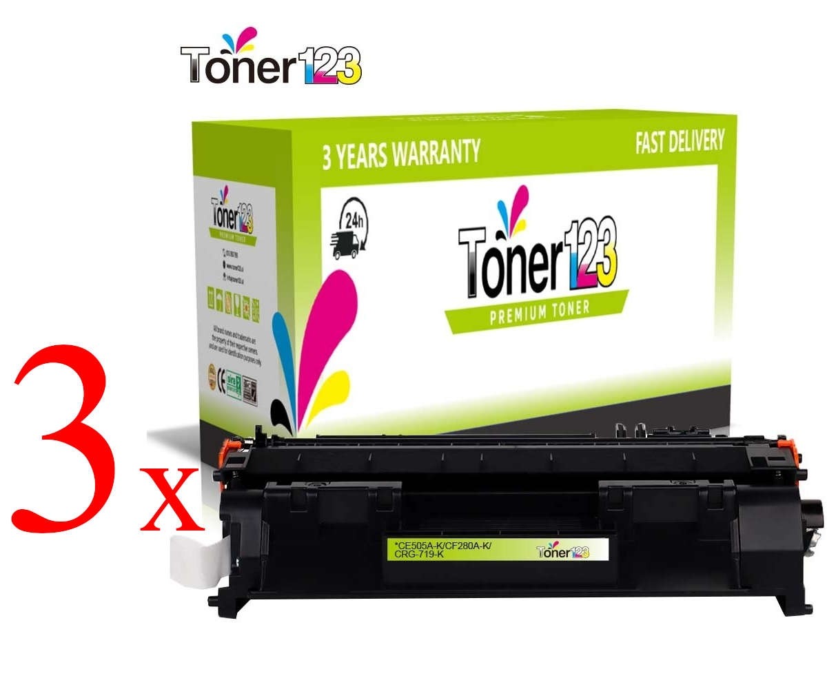 Komplet HP 05A / CE505A / LaserJet P2030, P2033, P2034, P2035, P2036, P2037, P2050, P2053, P2054, P2055, P2056, P2057 zamjenski toneri (3) - 3 × crna