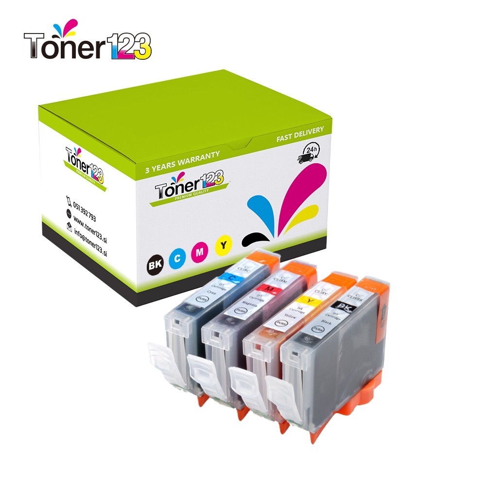 Komplet Canon CLI-8 (BK,C,M,Y) zamjenske tinte (4) - crna, cijan, magenta, žuta