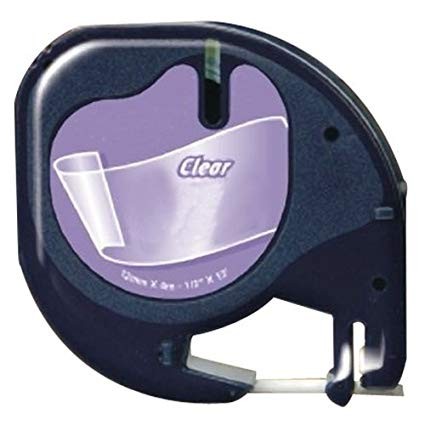 Zamjenska LT traka za Dymo 12267 / S0721530 / Letratag LT-100H, LT-100T, LT-110T, QX 50, XR, XM, 2000 12mm x 4m (1/2" x 13") - crni ispis / prozirna traka