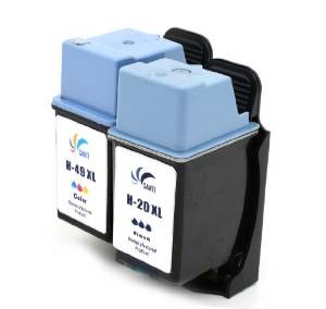 Komplet HP 20 + HP 49 / HP20 + HP49 zamjenske tinte (2) - crna XL, boja XL