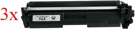 Komplet HP 94X / CF294X / LaserJet Pro M118, MFP M140, M148 zamjenski toneri (3) - 3 x crna XL
