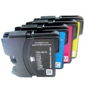 Komplet Brother LC980VALBP / LC980 / LC-980 zamjenske tinte (4) - crna XXL, cijan XL, magenta XL, žuta XL