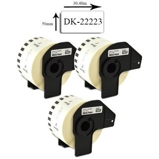 Komplet Brother DK-22223 / 50 x 30,48m / P-touch QL zamjenske etikete -  3 x kontinuirana traka