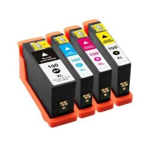 Komplet Lexmark 100XL / 14N1921E  zamjenske tinte (4) - crna, cijan, magenta, žuta