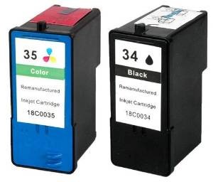 Komplet Lexmark 34XL + 35XL zamjenske tinte (2) - crna, boja