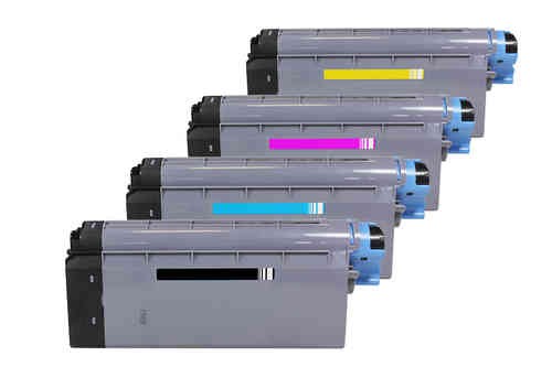 Komplet Oki 44318605 - 44318608 / 43866105 - 43866108 / C-710, C-711 zamjenski toneri (4) - crna, cijan, magenta žuta