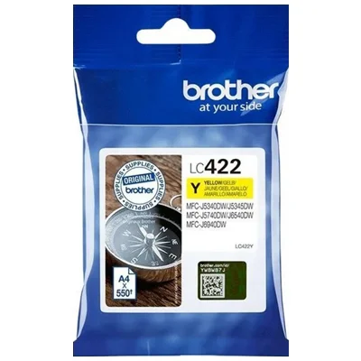 Tinta Brother LC422Y / MFC-J5340DW, MFC-J5345DW, MFC-J5740DW, MFC-J6540DW, MFC-J6940DW - žuta (original)