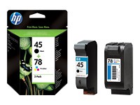 Komplet tinta (2) HP 45 + 78 / SA308AE - crna, boja (original)