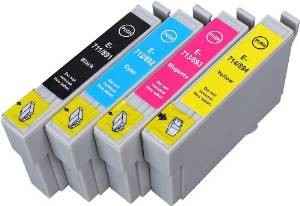 Komplet Epson T0715 / C13T07154010 / T0711 + T0712 + T0713 + T0714 zamjenske tinte (4)  - crna, cijan, magenta, žuta