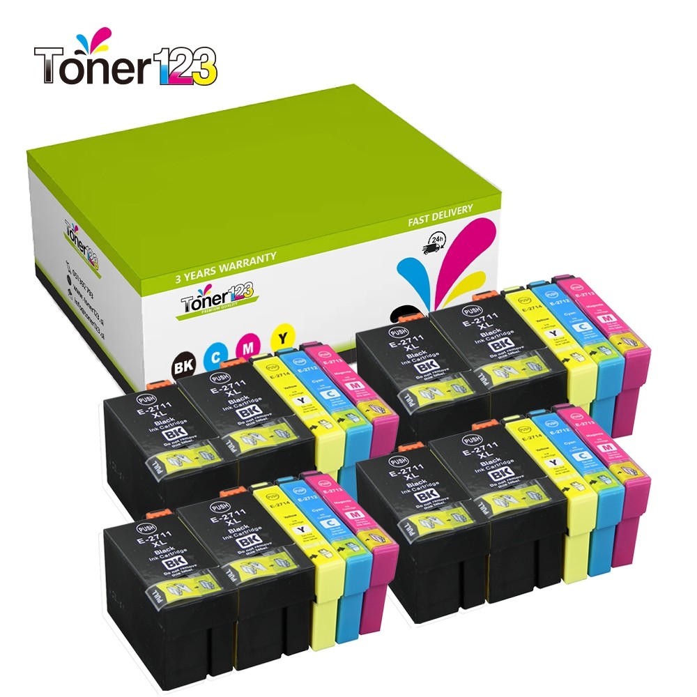 Komplet Epson 27XL /  WF-3620, WF-3640, WF-7110, WF-7610, WF-7620 zamjenske tinte (20) - 8x crna, 4x cijan, 4x magenta, 4x žuta