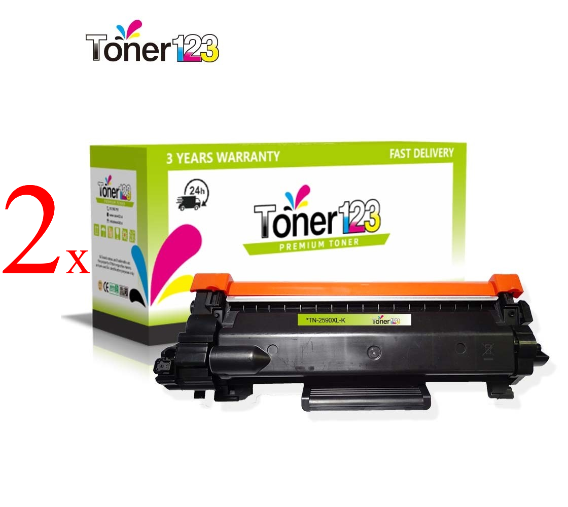 Komplet Brother TN-2590 XL / DCP - L2600, L2622, L2640 / HL - L 2402, L2442, L2460 / MFC - L2802, L2862, L2922 zamjenski toneri (2) - 2 × crna XL (Kartuše)