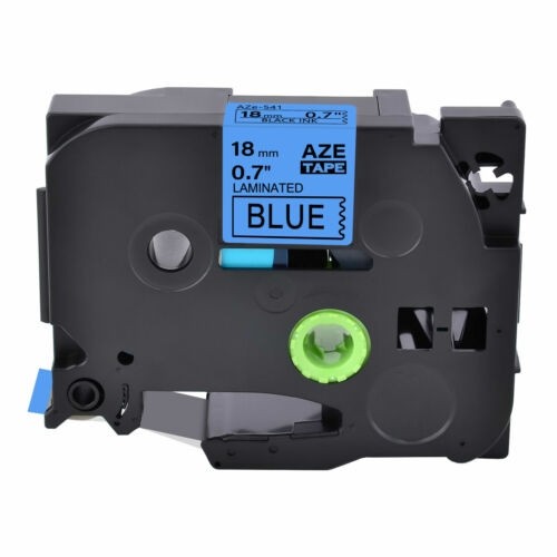 Zamjenska traka za Brother TZe-541 / TZ-541 / PT / P-Touch 18mm -crni ispis / plava traka