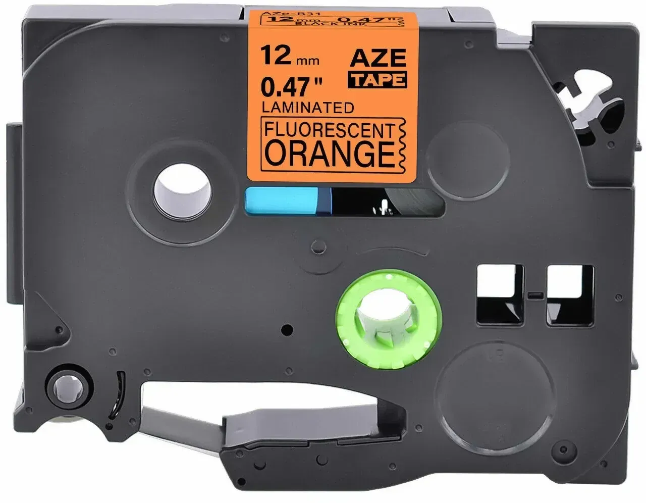 Zamjenska traka za Brother TZe-B31 / TZ-B31 / PT / P-Touch 12mm - crni ispis / narančasta traka