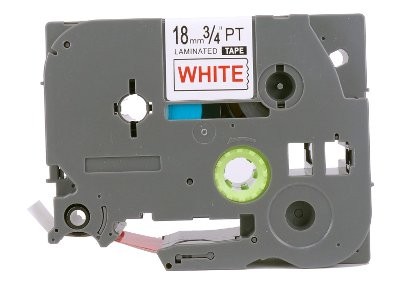 Zamjenska traka za Brother TZe-242 / TZ-242 / PT / P-Touch 18mm - crveni ispis / bijela traka