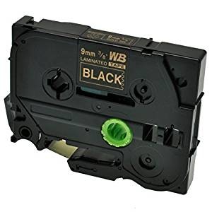 Zamjenska traka za Brother TZe-324 / TZ-324 / PT / P-Touch 9mm - zlatni ispis / crna traka