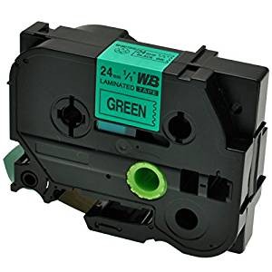 Zamjenska traka za Brother TZe-751 / TZ-751 / PT / P-Touch 24mm - crni ispis / zelena traka