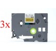 Komplet Brother TZe-831 / TZ-831 / PT / P-Touch 12mm zamjenske trake (3) - crni ispis / zlatna traka