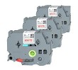 Komplet Brother TZe-252 / TZ-252 / PT / P-Touch 24mm zamjenske trake (3) - crveni ispis / bijela traka