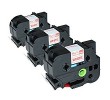 Komplet Brother TZe-262 / TZ-262 / PT / P-Touch 36mm zamjenske trake (3) - crveni ispis / bijela traka