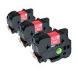 Komplet Brother TZe-465 / TZ-465 / PT / P-Touch 36mm zamjenske trake (3) - bijeli tekst / crvena traka