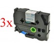 Komplet Brother TZe-243 / TZ-243 / PT / P-Touch 18mm zamjenske trake (3) - plavi izpis / bijela traka