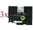 Komplet Brother TZe-M941 / TZ-M941 / PT / P-Touch 18mm zamjenske trake (3) - crni ispis / mat srebrna traka