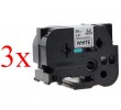 Komplet Brother TZe-S261 / TZ-S261 / PT / P-Touch 36mm, jako ljepilo (strong adhesive), zamjenske trake (3) - crni ispis / bijela traka