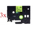 Komplet Brother TZe-C31 / TZ-C31 / PT / P-Touch 12mm zamjenske trake (3) - crni ispis / fluorescentno žuta traka
