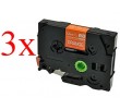 Komplet Brother TZe-635 / TZ-635 / PT / P-Touch 12mm zamjenske trake (3) - bijeli tekst / narančasta trak