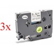 Komplet Brother TZe-M921 / TZ-M921 / PT / P-Touch 9mm zamjenske trake (3) - crni ispis / mat srebrna traka