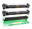 Komplet Brother TN-1030 + DR-1030 / TN-1050 + DR-1030 / DCP-1510, DCP-1512, DCP-1610 / HL-1110, HL-1112, HL-1212 / MFC-1810, MFC-1815 zamjenski toneri (2) + bubanj - 2 × crna XL + bubanj