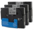 Komplet Brother TZe-931 / TZ-931 / PT / P-Touch 12mm zamjenske trake (3) - crni ispis / srebrn trak