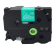 Zamjenska traka za Brother TZe-755 / TZ-755 / PT / P-Touch 24mm - bijeli tekst / zelena traka