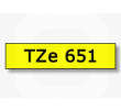 Brother TZe-651 / TZ-651 traka 24mm - crni ispis / žuta traka (original)
