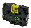 Zamjenska traka za Brother TZe-S651 / TZ-S651 / PT / P-Touch 24mm, jako ljepilo (strong adhesive) - crni ispis / žuta traka