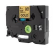 Zamjenska traka za Brother TZe-821 / TZ-821 / PT / P-Touch 9mm - crni ispis / zlatna traka