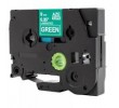 Zamjenska traka za Brother TZe-725 / TZ-725 / PT / P-Touch 9mm - bijeli tekst / zelena traka