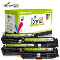 Komplet HP 304A / CC530A +CC531A +CC532A +CC533A / Laserjet CM-2320, CP-2025 zamjenski toneri (4) - crna, cijan, magenta, žuta